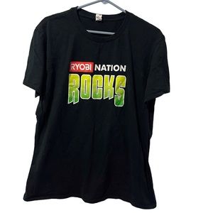 Anvil Shirt Men Large Black Cotton Lightweight Casual Crew Neck Short Sleeve Tee